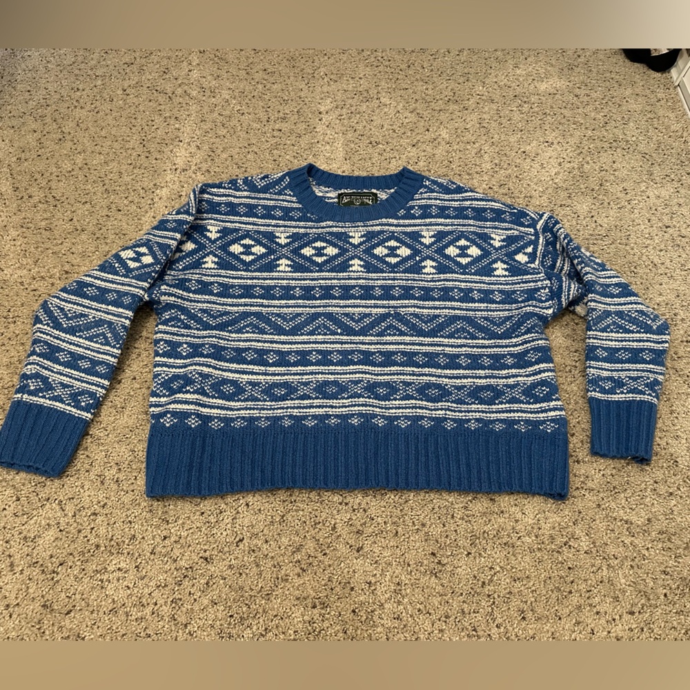 AE Fair Isle Cropped Sweater